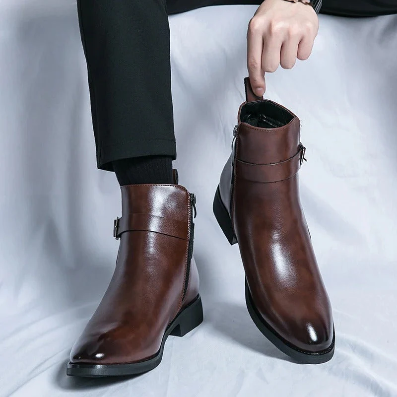 Bottes en cuir élégantes pour hommes | Confort – Image 8