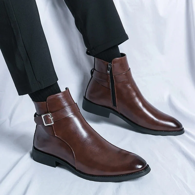 Bottes en cuir élégantes pour hommes | Confort – Image 6