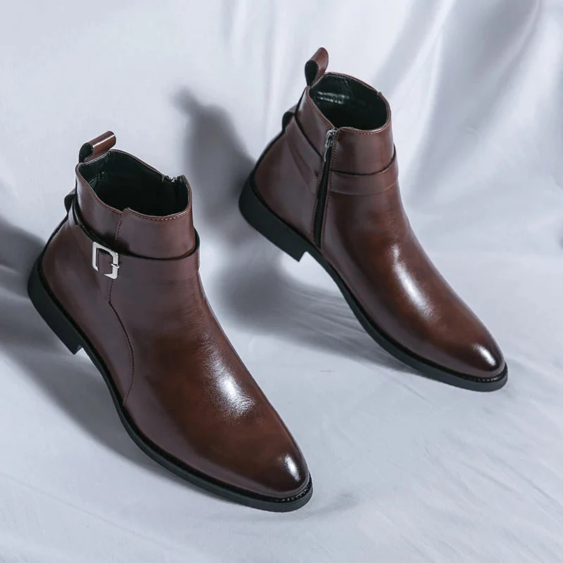 Bottes en cuir élégantes pour hommes | Confort – Image 9