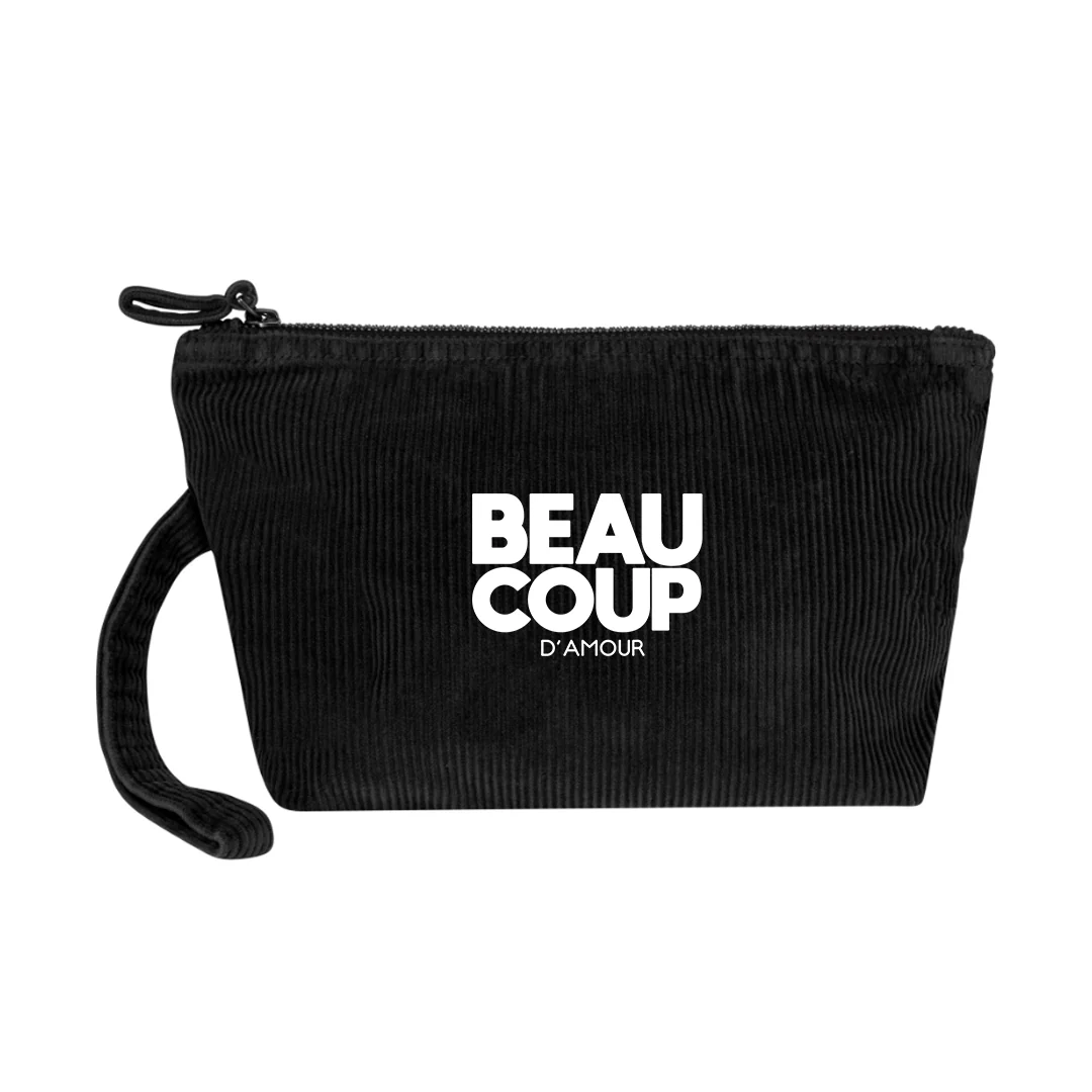 Pochette Velours Beau Coup d'Amour Noir – Image 2