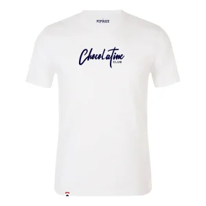Tee-Shirt Adulte Chocolatine Club Blanc Bleu