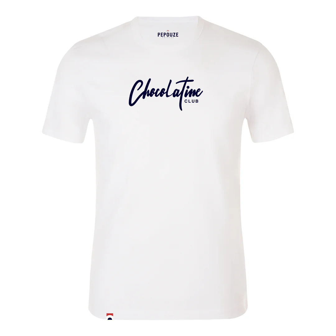 Tee-Shirt Adulte Chocolatine Club Blanc Bleu – Image 2