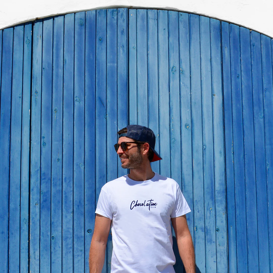 Tee-Shirt Adulte Chocolatine Club Blanc Bleu – Image 4