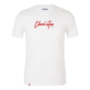 Tee-Shirt Adulte Chocolatine Club Blanc Rouge