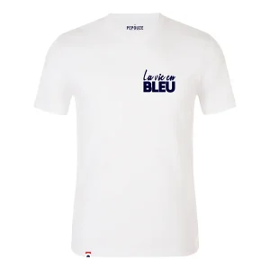 Tee-Shirt Adulte La Vie en Bleu Blanc Bleu