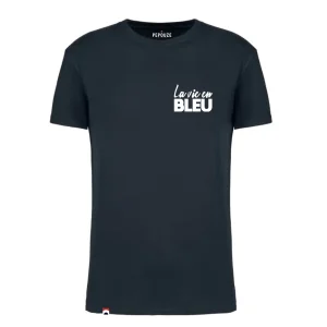Tee-Shirt Adulte La Vie en Bleu Bleu Blanc