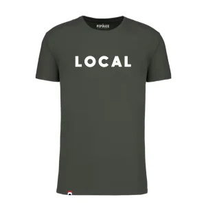 Tee-Shirt Adulte Local Kaki Blanc