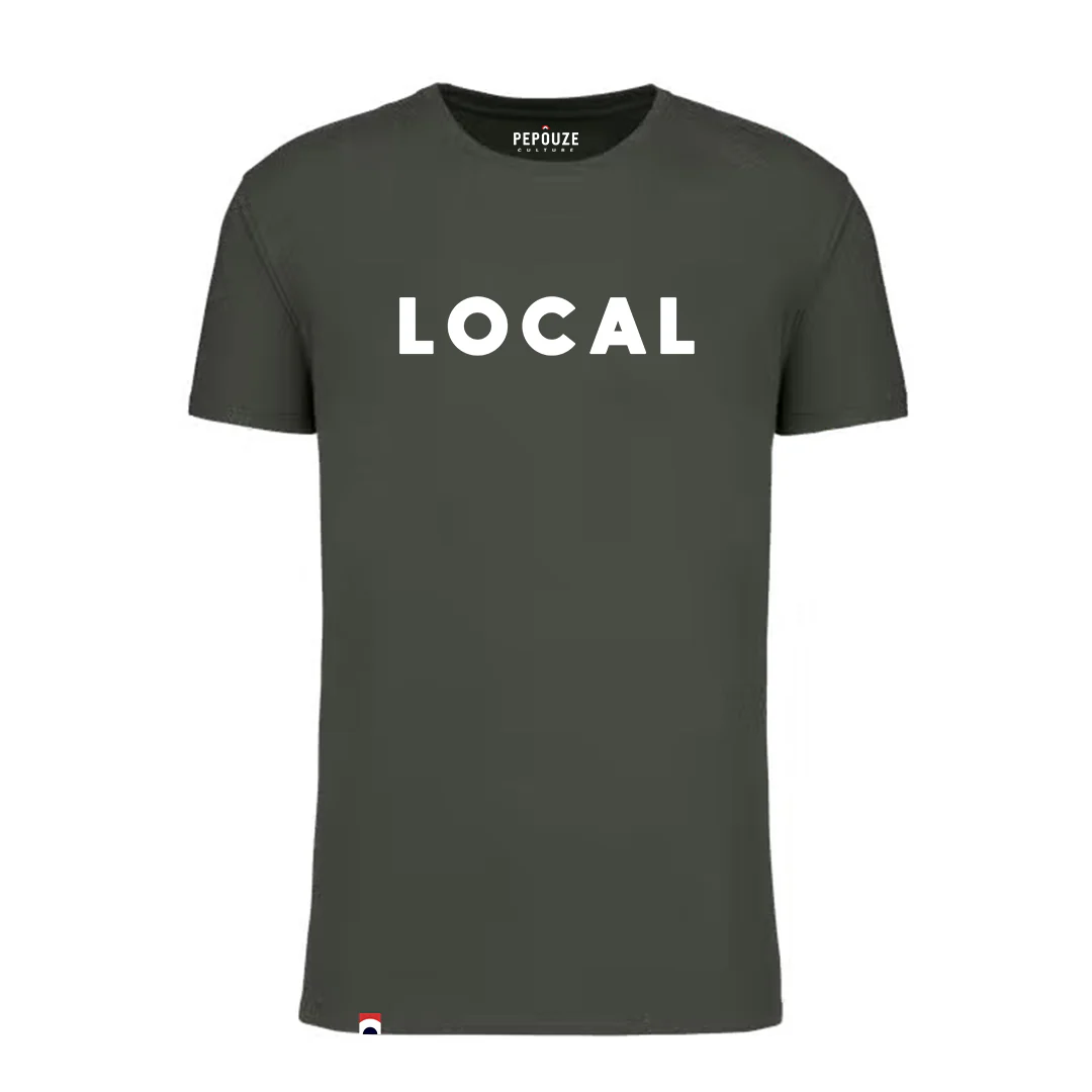 Tee-Shirt Adulte Local Kaki Blanc