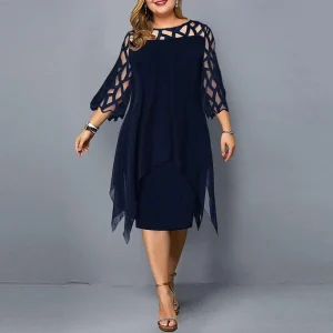 Robe à fleurs pour femmes de taille supérieure | Midi
