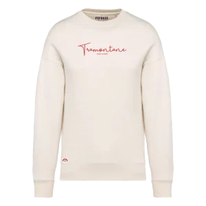 Sweat Adulte Tramontane Ivoire Rouge