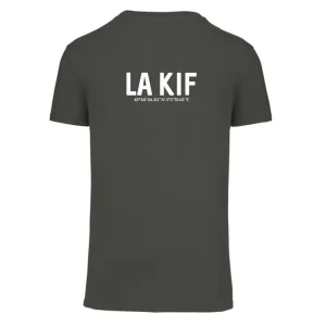 Tee-Shirt Adulte La KIF Kaki Blanc