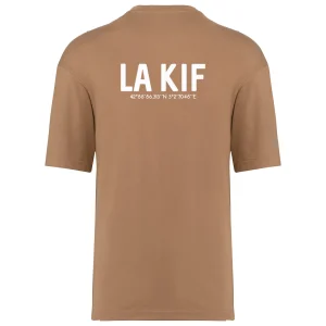 Tee-Shirt Adulte Oversize La KIF Mocha Blanc