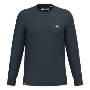 Tee-Shirt Manches Longues Adulte Arc-en-Ciel Bleu Marine