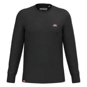 Tee-Shirt Manches Longues Adulte Arc-en-Ciel Noir