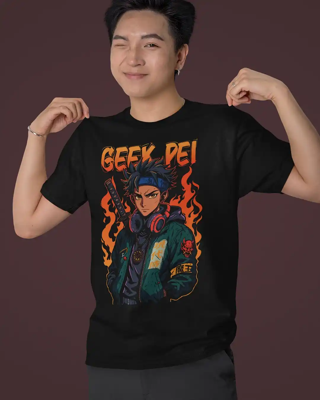 Geek Péi / T-shirt manga unisexe en précommande