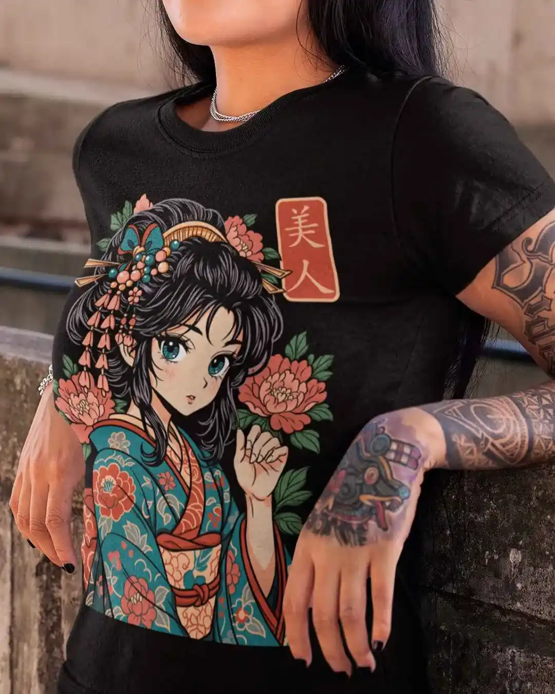 Geisha / T-shirt manga unisexe en précommande
