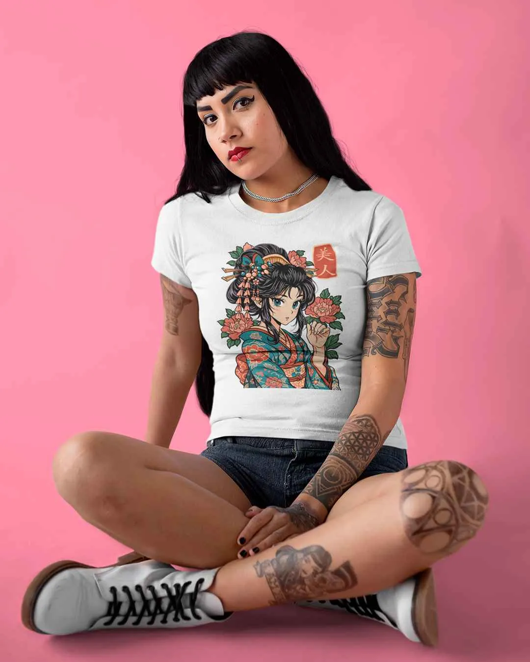 Geisha / T-shirt manga unisexe en précommande – Image 3