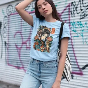 Geisha / T-shirt manga coton épais unisexe en précommande