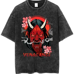 Hannya Vintage / T-shirt manga coton épais unisexe en précommande