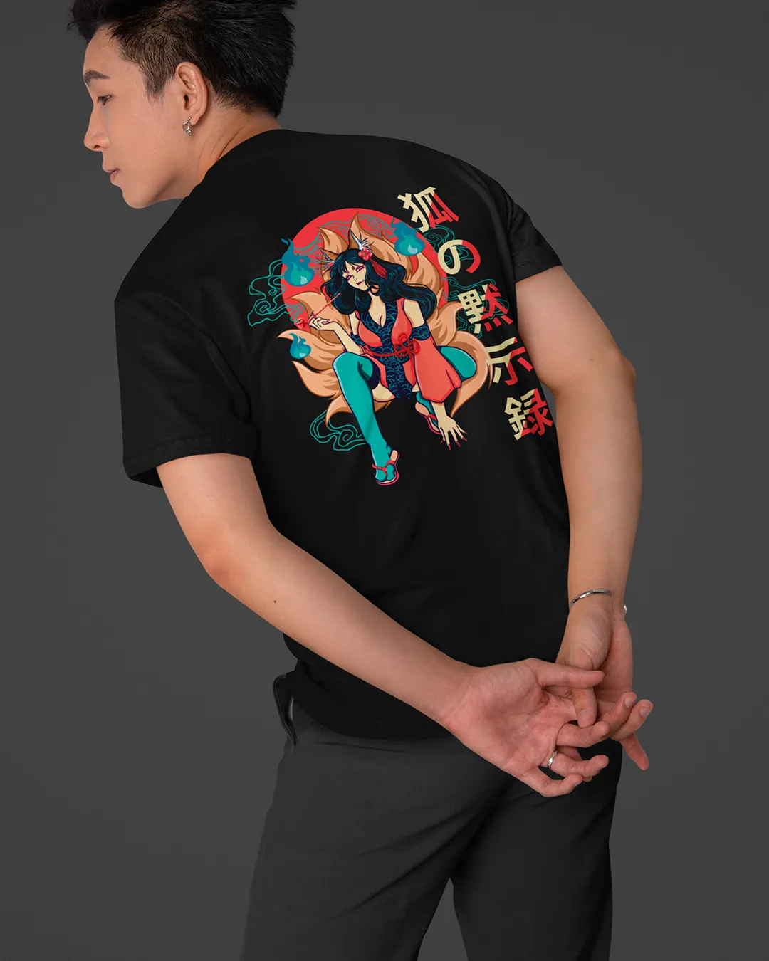 Kitsune / T-shirt manga unisexe en précommande – Image 3