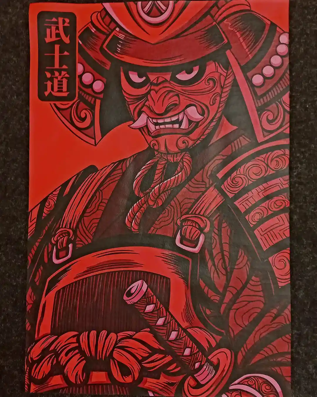 Samourai Vintage / T-shirt manga coton épais unisexe en précommande – Image 4