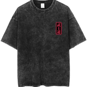 Samourai Vintage / T-shirt manga coton épais unisexe en précommande