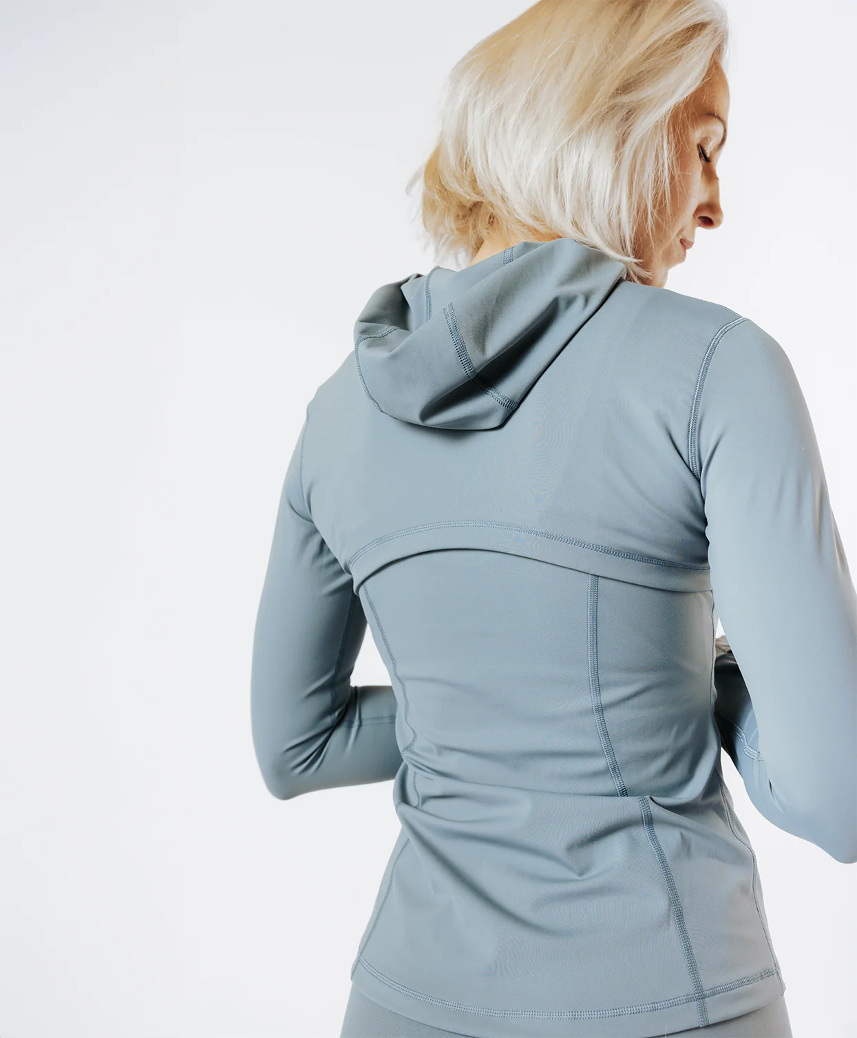 VESTE ICON HOOD bleu minéral – Image 3