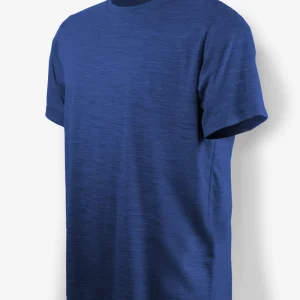 T-Shirt Mérinos Homme Bleu Chiné Ultra Léger